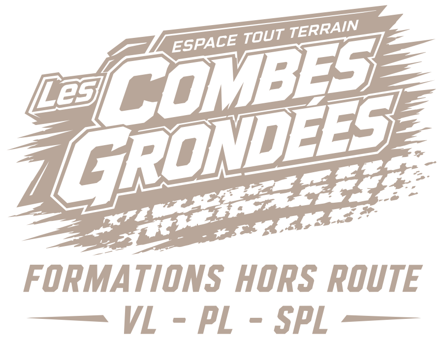 Logo clair du Centre de formation à la conduite tout-terrain Les Combes Grondées